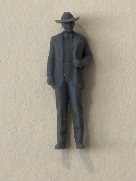 Man Standing Suit Hat