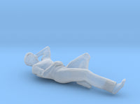 Man Laying Right Arm &amp; Leg Bent 3d printed