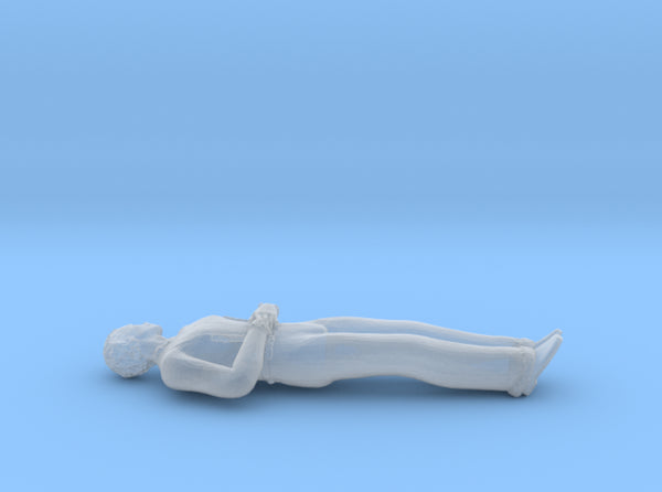 Man Lying Down: Hands on Abdomen 3d printed