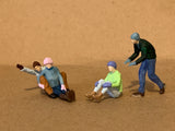 Snow Sledding Couples